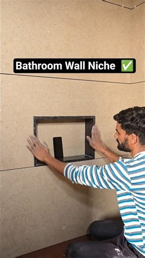 Bathroom Wall Niche/Box Installation || Bathroom Decoration Ideas #bathroom #shorts #decoration #diy