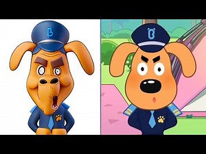 Sheriff Labrador - Police VS Hungry Worm - Drawing Meme 3D | Sheriff Labrador Police