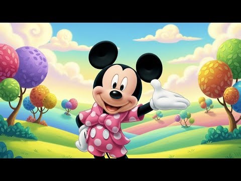 Sweet Mickey Mouse in a Happy Cartoon World