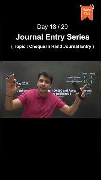 Cheque in Hand Journal Entry Explained in with Practical Case | Part 18/20