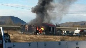 Propane tank explosion sends man to hospital