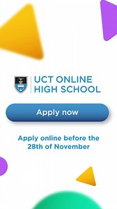 🎓 Imagine a high school where learning is flexible, structured, and future-ready. At UCT Online High School, your child can study anywhere, anytime, with world-class support. | UCT Online High School