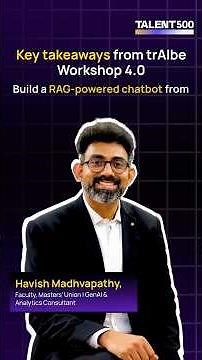 How to Build a RAG-Powered Chatbot | Key Takeaways from trAIbe workshop 4.0￼