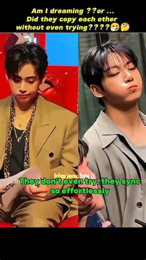 Do they copy each other, or is Tae stealing clothes directly from JK’s closet? 🤭#taekook #bts