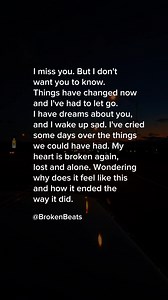 509K views · 5.4K reactions | #brokenheartedme #alone #lost #heartbreak #paininside #reels #shattered #sad #breakup #fyp #broken #sadqoutes #imissyou #why #lovehurts #cry | BrokenBeats | Facebook