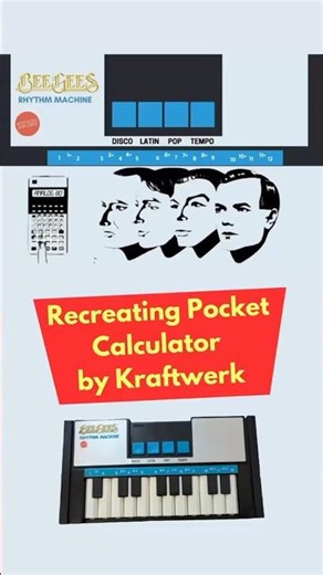 Recreating #PocketCalculator using the Bee Gees Rhythm Machine Synth.