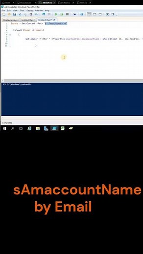 sAmaccountName by Email in active directory #techvideo #ytshorts #techvideo