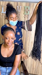 1.1K views · 21 reactions | This is the goddess version. Box braids with curly tips. As y’all kn, we believe in choices and variety. No boring zone with us. We go the extra mile to get you overly satisfied. Remember to place your orders ASAP CAN BE SHIPPED WORLDWIDE Muse @narkie__ Stylist @jfrimps_ #ponytail #cornrowstyles #cornrowbraids #cornrows #ponytailbraids #braidwigs #versatile #cornrowhairstyles | Silverhair salon and spa | Facebook