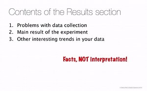 How to write the Results part 1