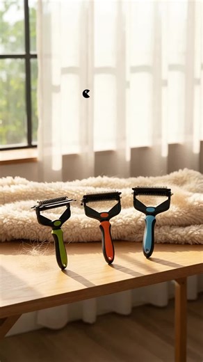 Pet Knot Comb Cat Dog 3-in-1 Foldable Detangling Fuzz Removing Straight Row Grooming Set for Cats & Dogs Comprehensive Grooming Kit #petcarekit #usefulpetproducts #hairtoolforbeginners #made4pets #5in1curler #doggroomingkit #dogclippers #petsmusthaves #petparentessential #groomingvacuum