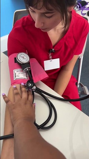 CNA Student Practicing Blood Pressure Before Her State Exam 👩‍⚕️