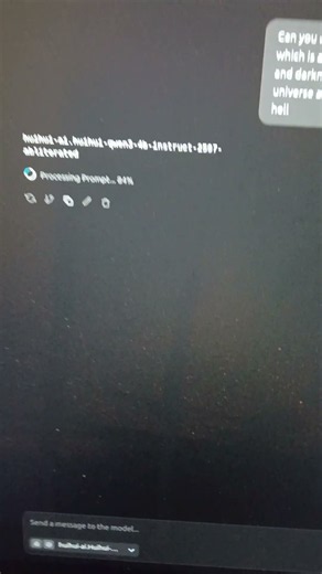 Charismatic Fiend and Huihui.ai Free local AI on Linux Mint Laptop