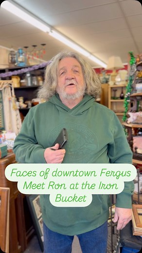 ✨The Faces of Fergus Meet Ron, he’s the owner of the Iron Bucket, an old sprawling Antique Store on the edge of downtown. It truly is a treasure hunt full of gems. They also help clients sort through estates, figuring out what pieces are worth selling and helping you to sort it all out. They also rent to weddings! So if you know anyone tying the knot, this would be a cute way to incorporate local antiques. Get to know the shop owners here and see why it’s the people that make Downtown Fergus so 