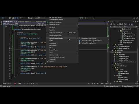 Lesson 21: Create supplier model | Asp.net Core EF Core 8 warehouse management web
