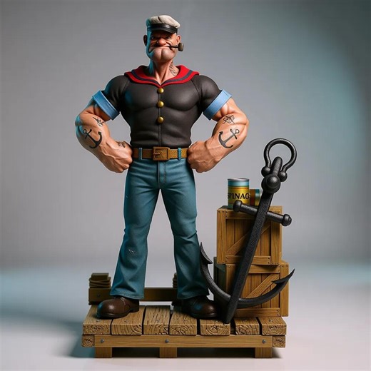 Popeye STL 3D Print - Etsy