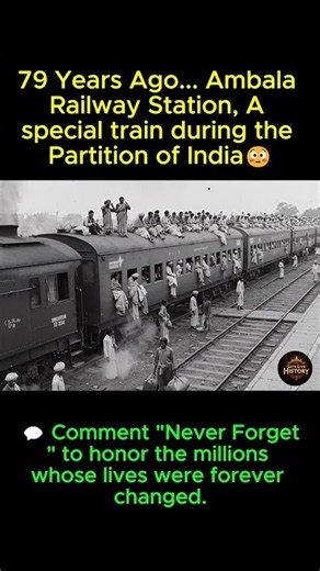 79 Years Ago... Ambala Railway Station India's Partition Train Story 😢 #shorts