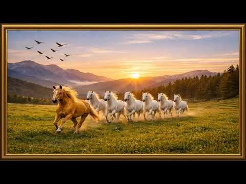 Seven Horses, One Destiny | Majestic Sunrise Run (4K HDR) | Seven Horses Galloping Through Morning