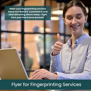 Fingerprinting Services Flyer Template, Brandable & Customizable Canva Template, Instant Download, Notary Public Advertising, Notary Forms - Etsy