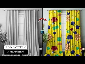 🔥 Add Patterns to Curtains in Photoshop – Easy Tutorial! 🎨✨
