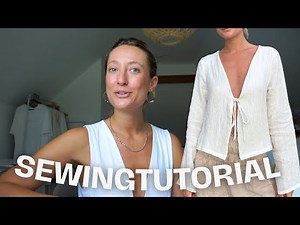 Easy follow along sewing tutorial - tie up blouse [with sewing pattern]