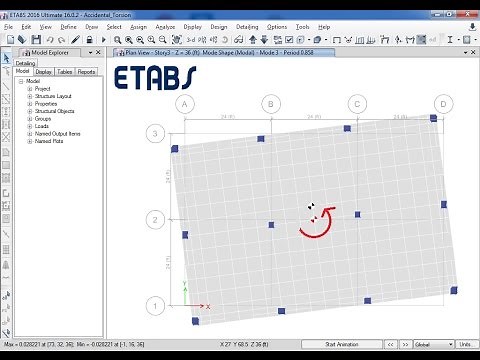 ETABS - 26 Accidental Torsion: Watch & Learn