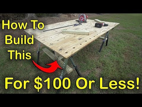 How To Build a Portable Workbench for $100 OR LESS!!