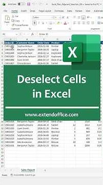 Excel can actually DESELECT cells #excel #kutools