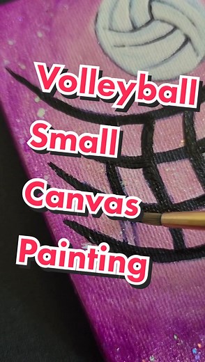 Volleyball small canvas painting. #sports #volleyball #painting #drawing #minicanvas #minicanvaspainting #canvaspainting #francosart