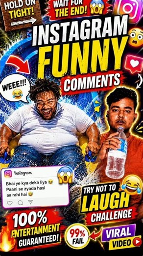 Instagram Funny Comments 😂 | Fat Guy Water Slide Fail #shortsfeed #funny #shorts