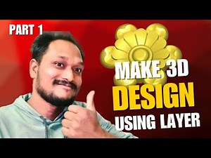 How to create 3D in artcam using Layer in hindi