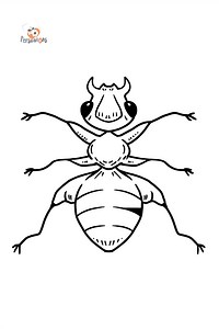 Ant coloring page ♥ Print and Online Free!
