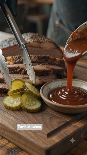 🔥 Smoky BBQ Brisket & Pickles 🤤🔥 | The Ultimate BBQ Bite!