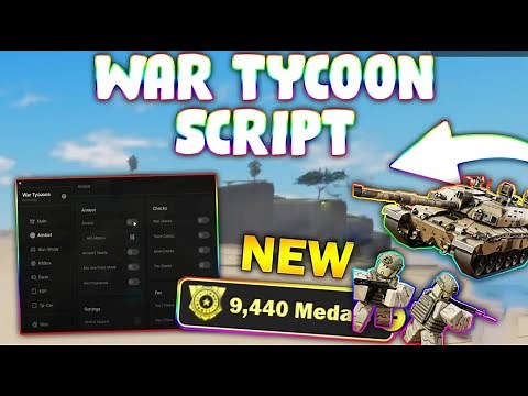 *NEW* War Tycoon Script (PASTEBIN 2025) (AIM BOT , AUTOFARM, INFINITE AMMO, GET CASH FAST, AIRDROP)