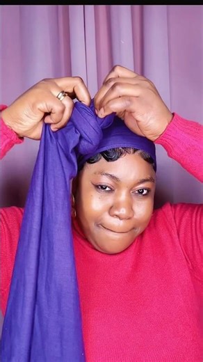 Stylish and quick head wrap wrap style #headwraptutorial #headwrapping #headwrapstyles
