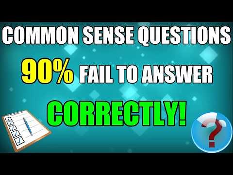 Common Sense Test - 10 Trick Questions