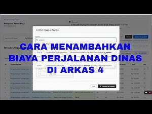 TATA CARA INPUT RKAS 2024 DI ARKAS 4 - MENAMBAH ANGGARAN BELANJA PERJALANAN DINAS