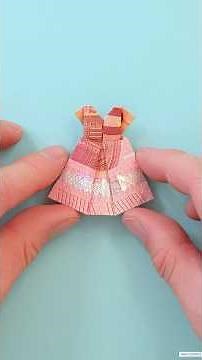 Fold a dress from a banknote 👗 Quick and easy #diy #moneygift #origami