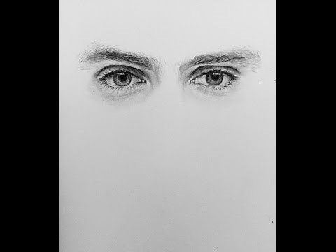 How to draw male realistic eyes