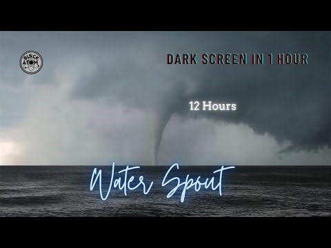 Sounds of a Water Spout for Deep Sleep and Relaxation ⨀ 12 Hours - Dark Screen in 1 Hour ⨀ #sleep