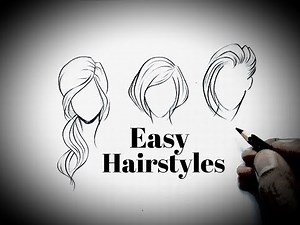How to draw hair/Hairstyles easy Drawing hairs/Hairstyles easy step by step tutorial for beginners
