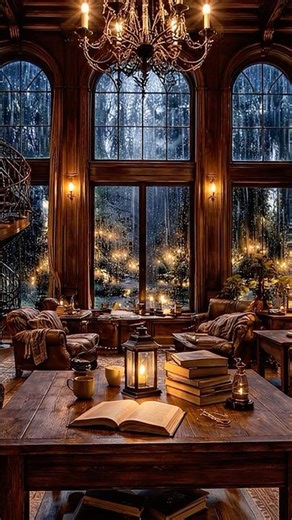 Rainy library ambience (6 hours) | deep relaxation #relax #short #asmr #sleep #reading