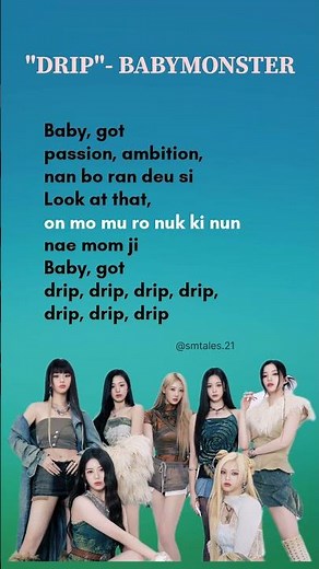 "DRIP" Lyrics - BABYMONSTER #lyrics #drip #babymonster #trending
