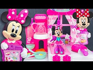12 Min Kitchen Playset Satisfying with Unboxing Cute Pink Disney Minnie Mouse Kitchen (2 set) & ASMR