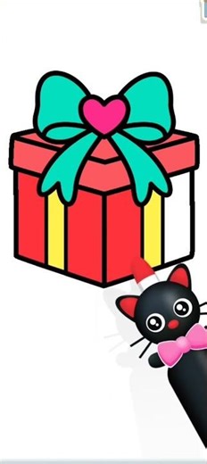 Drawing A Gift Box! #shorts #drawing #asmr