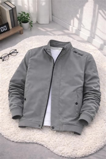 Áo khoác gió nam cổ đứng Ecollect #G08 vải dù tráng bạc chống nước chóng gió kiểu dáng trẻ trung hợp thời trang nam Menswear. Jacket Đen #xuhuong #thờitrangnam #áokhoac #aonam