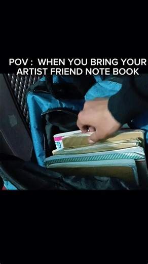 POV: You brought your artist friend’s notebook and now it’s a free art gallery 🎨📖