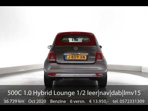Fiat 500 C 1.0 Hybrid Lounge 1/2 leer|nav|dab|lmv15