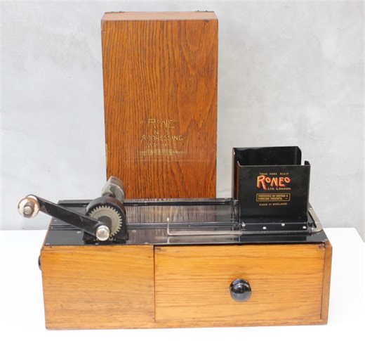 Antique Roneo Addressing Machine, Hand-cranked Office Device, England C.1900 - Etsy Canada