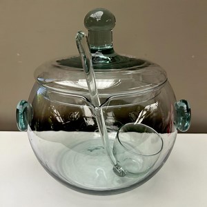 Vintage Italian Bubble Glass Punch Bowl Set – Mid Century Barware With Ladle - Etsy Canada