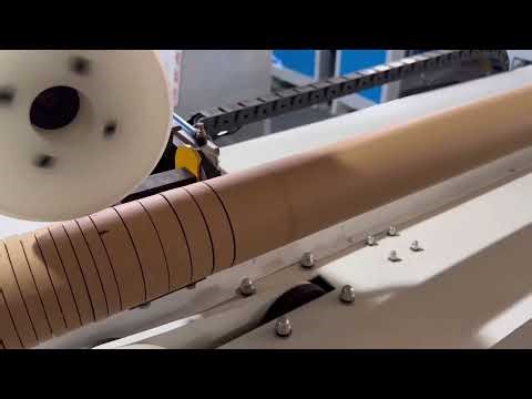 Fully automatic paper core cutting machine with automatic loading